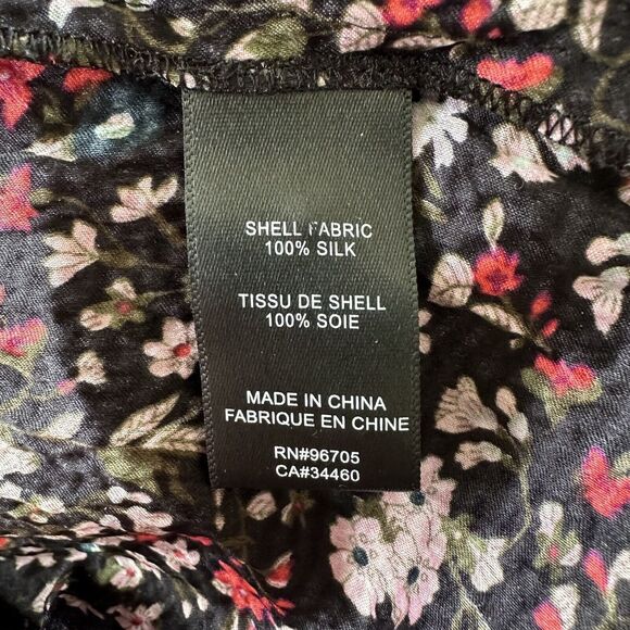 Rebecca Taylor 100% Silk Floral Dress Size 4 - Picture 8 of 11